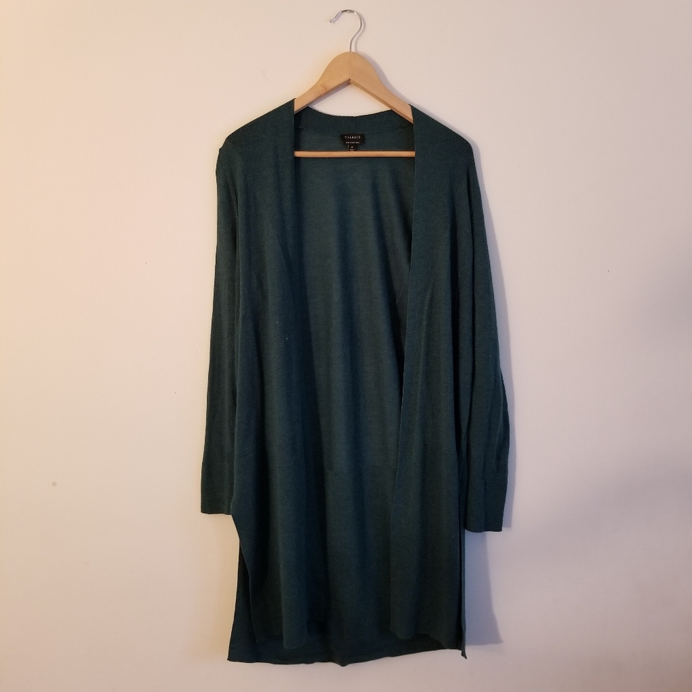 Talbots Long Cardigan 100% Merino Wool Medium